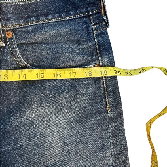 Levi’s button fly straight leg distressed jeans size 33x30 unisex - Picture 14 of 16